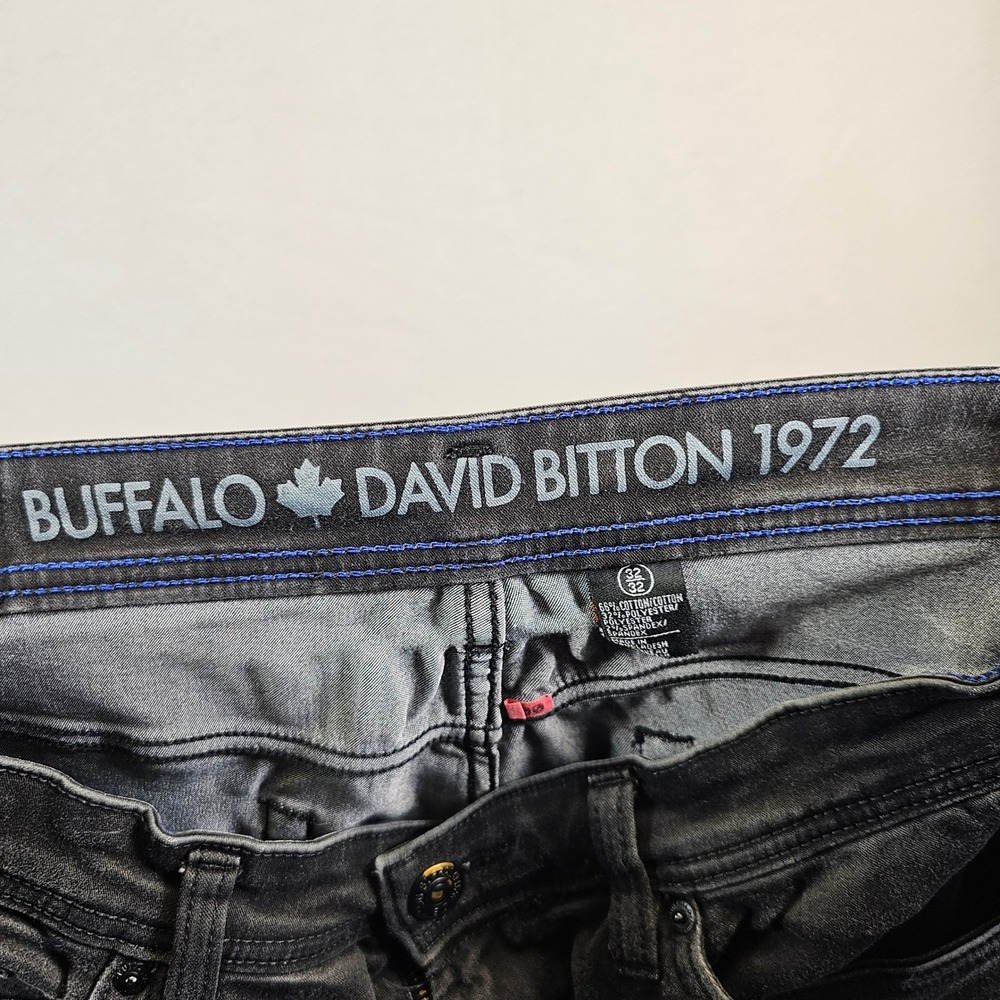 Buffalo David Bitton Men's Black Wash Slim Fit Jeans Denim Size 32x32 - Picture 4 of 9